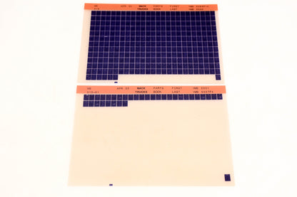 Mack MB013, MB013-01 aMB5493P14 - 1MB5557P4 Parts Microfiche Lot of 2 NOS