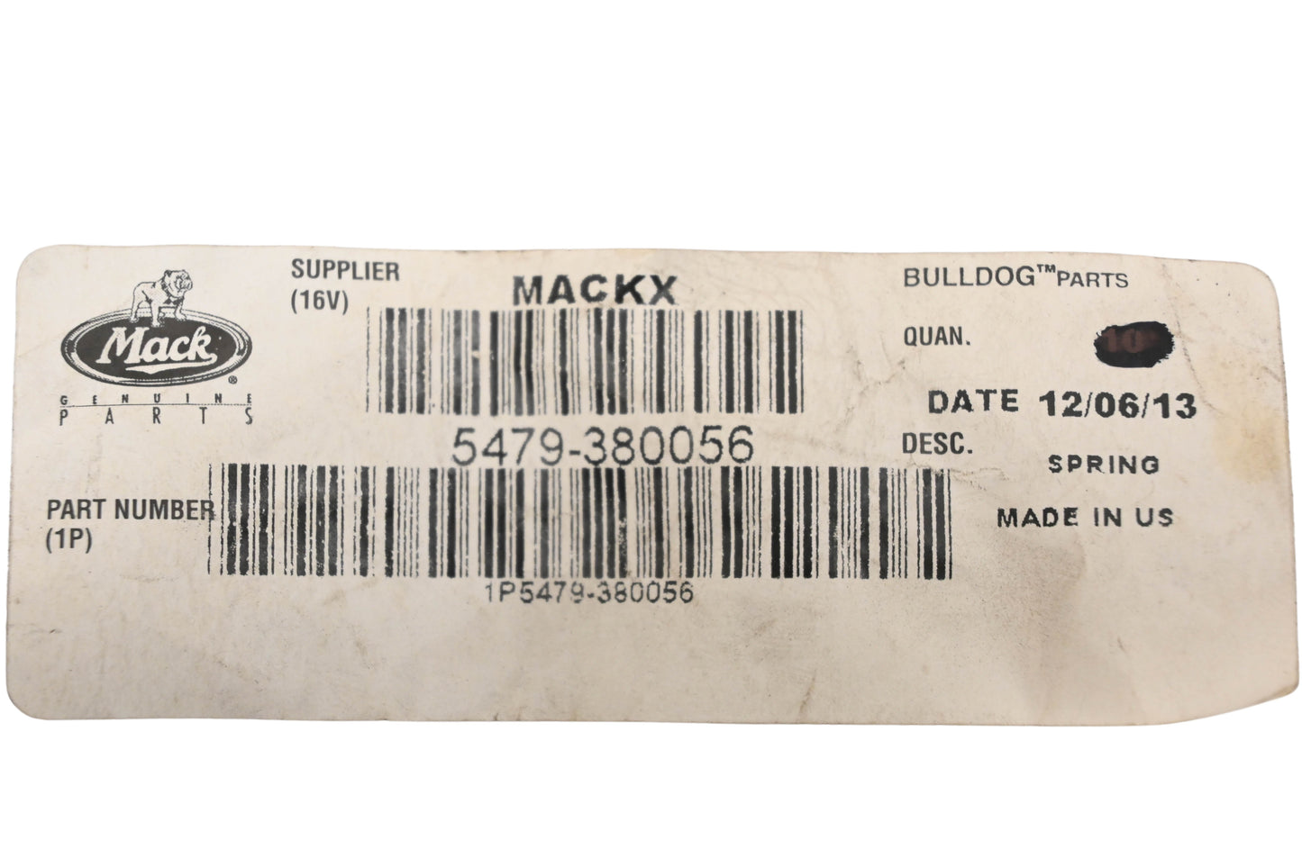 Mack 5479-380056, 5479380056 Spring NOS