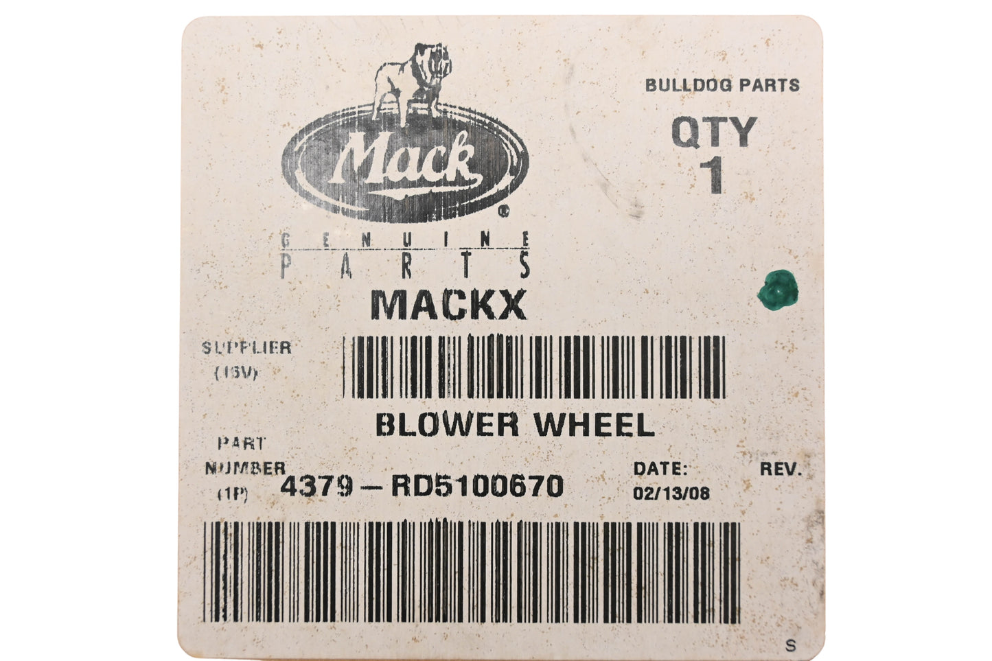 Mack 4379-RD5100670 Blower Wheel NOS