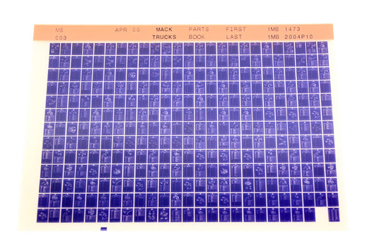 Mack MB003 1MB1473 - 1MB2004P10 Parts Microfiche NOS