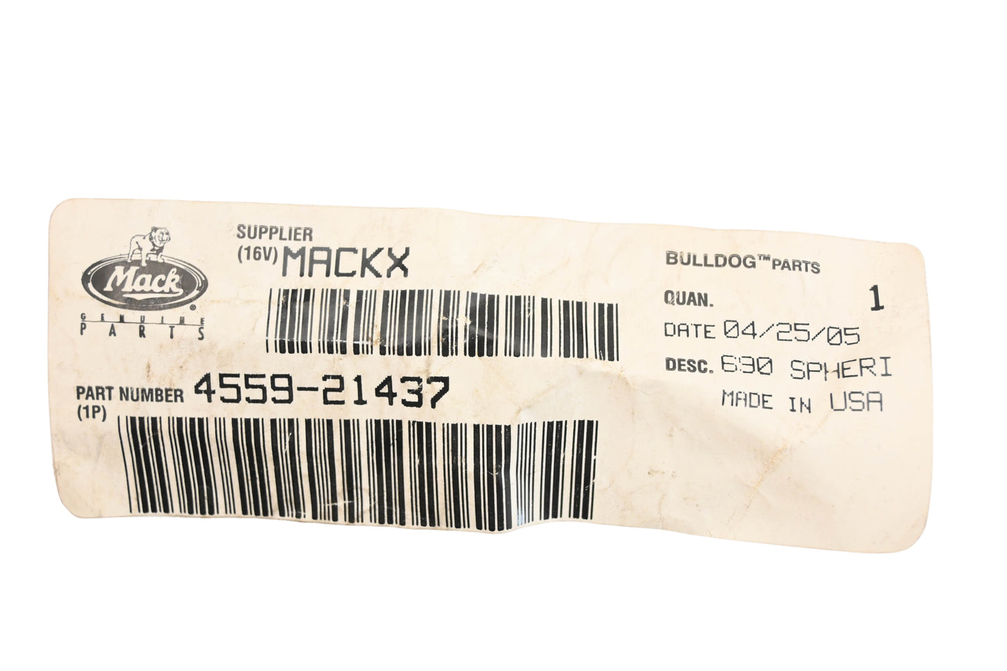 Mack 4559-21437 Spherical Nut NOS