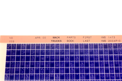 Mack MB003 1MB1473 - 1MB2004P10 Parts Microfiche NOS