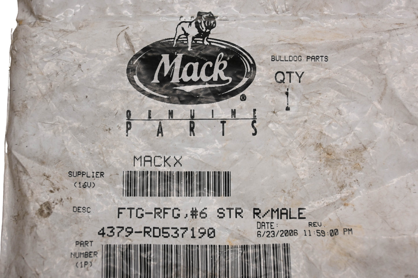 Mack 4379-RD537190 Fitting Kit NOS