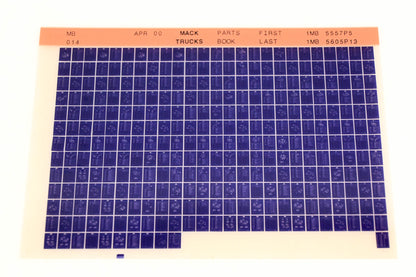 Mack MB014 1MB5557P5 - 1MB5605P13 Parts Microfiche NOS