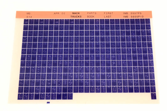 Mack MB014 1MB5557P5 - 1MB5605P13 Parts Microfiche NOS
