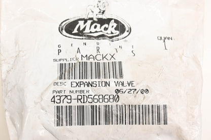 Mack 4379-RD568680, RD5-6868-0 Red Dot Expansion Valve NOS