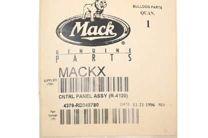 Mack 4379-RD348780 Control Panel Assembly NOS