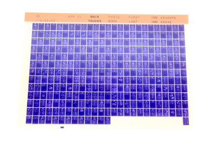Mack MB018-00-02 1MB49408P6 - 1MB83042 Parts Microfiche NOS