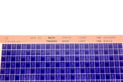 Mack MB018-00-02 1MB49408P6 - 1MB83042 Parts Microfiche NOS