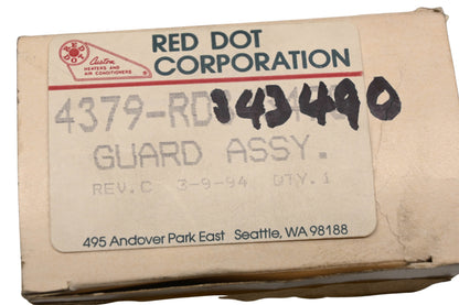 Mack 4379-RD343490 Red Dot Resistor Guard Assembly NOS