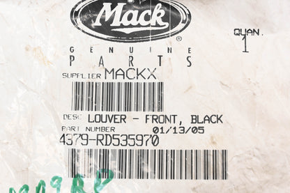 Mack 4379-RD535970 Front Black Louver NOS