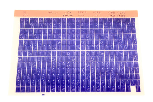 Mack MB034 44MB412P2 - 44MB742P8 Parts Microfiche NOS