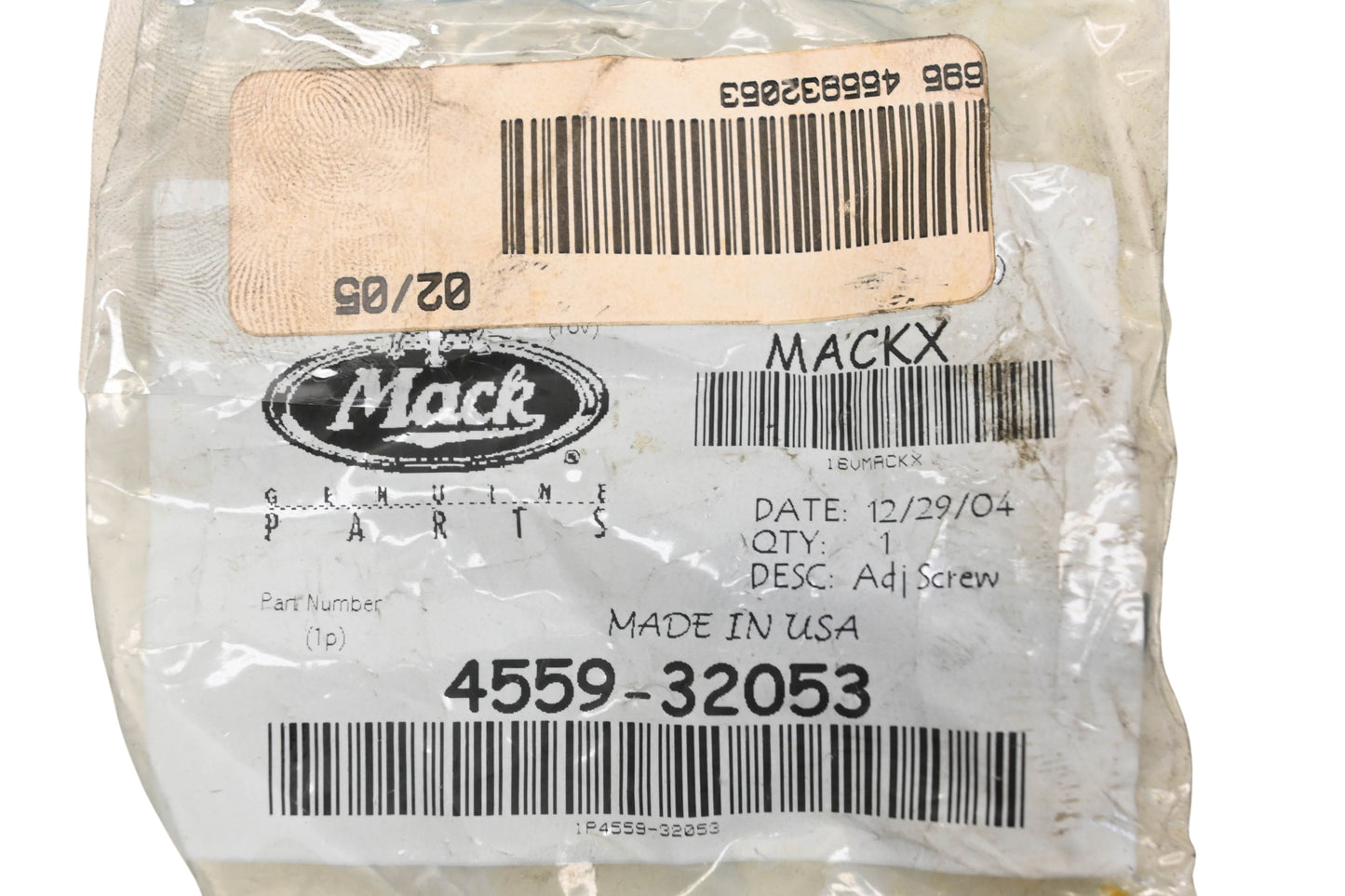 Mack 4559-32053 Reset Screw NOS