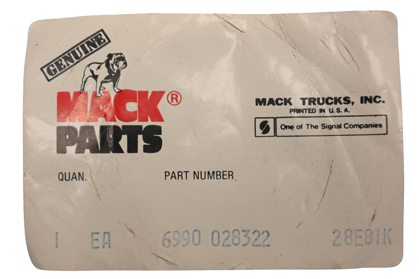 Mack 6990-028322, 6990028322 Washer NOS