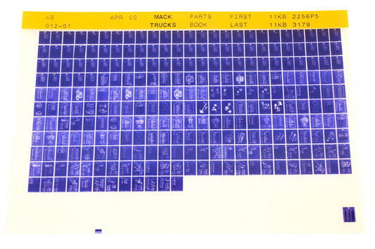 Mack KB012-01 11KB2256P5 - 11KB3179 Parts Microfiche NOS