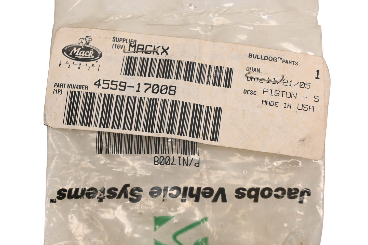Mack 4559-17008, N17008 Jacobs Slave Piston NOS