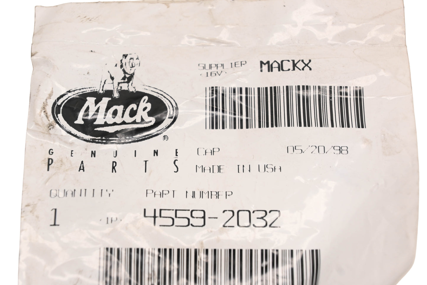 Mack 4559-2032, 45592032 Cap NOS