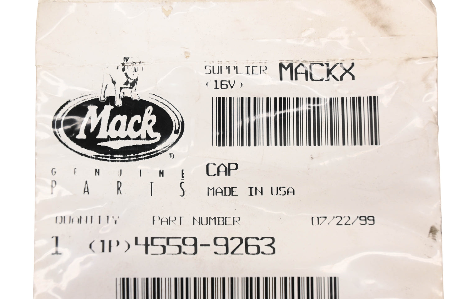 Mack 4559-9263, 45599263 Cap NOS