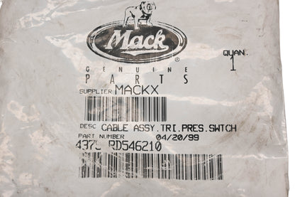 Mack 4379-RD546210, RD546210 Pressure Switch Cable Assembly NOS