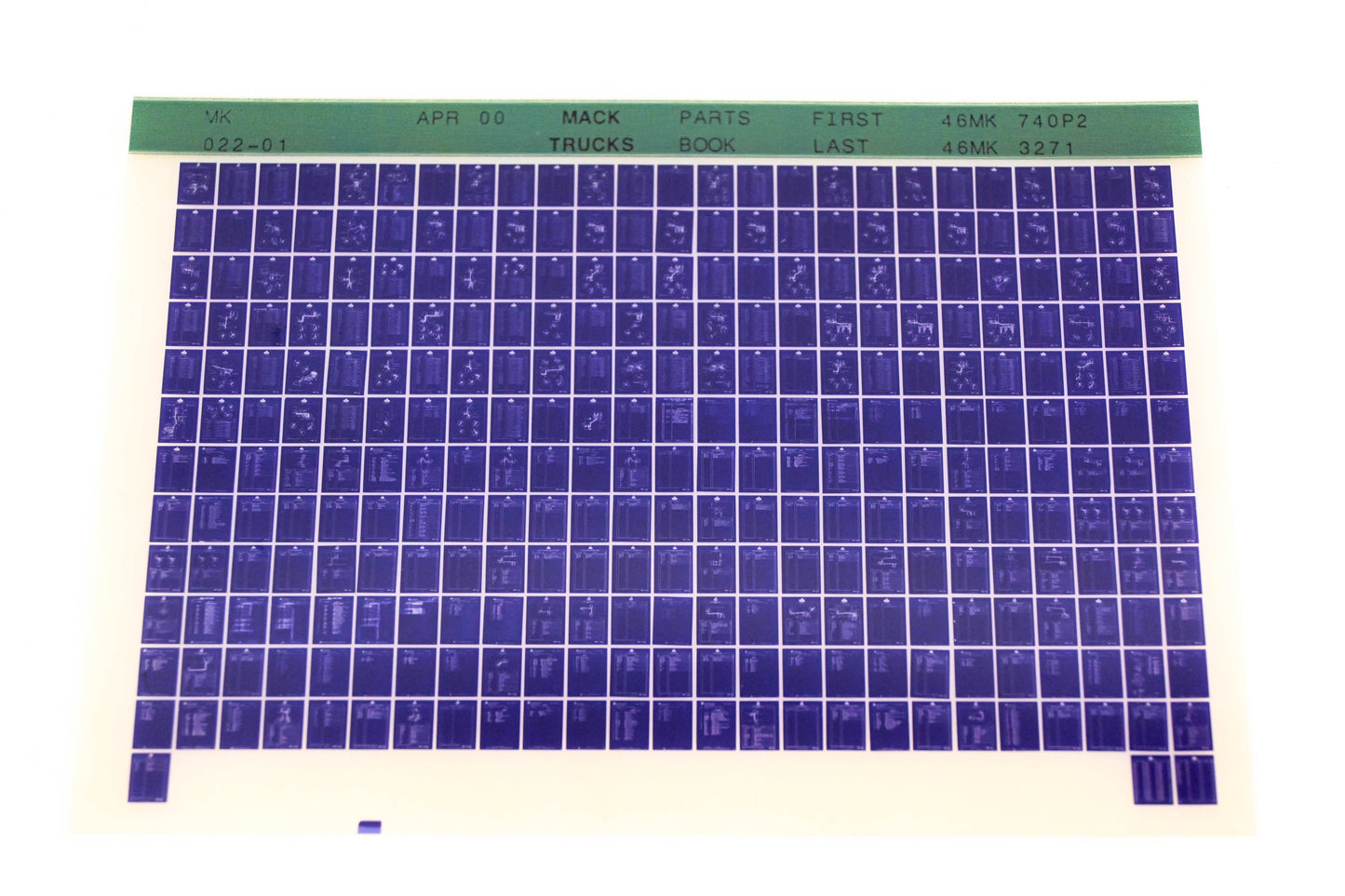 Mack MK022-01 46MK740P2 - 46MK3271 Parts Microfiche NOS