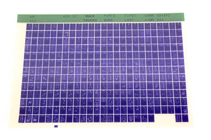 Mack MR035 38MR4249P2 - 41MR534 Parts Microfiche NOS