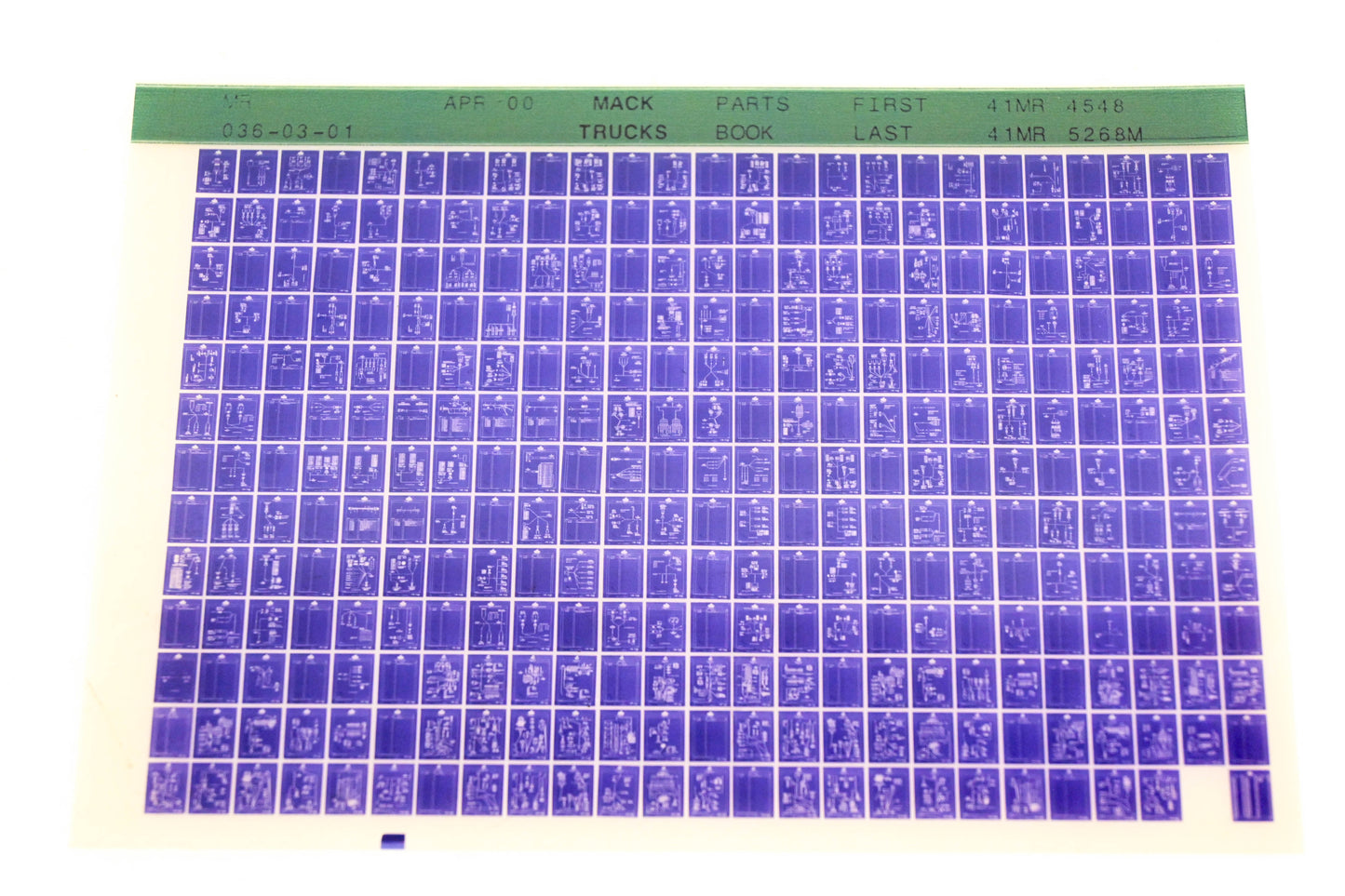 Mack MR036-03-01 41MR4548 -41MR5268M Parts Microfiche NOS
