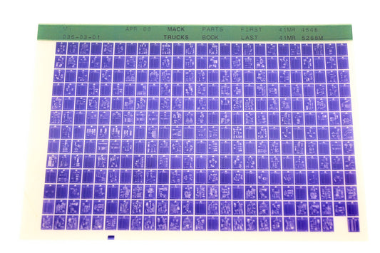 Mack MR036-03-01 41MR4548 -41MR5268M Parts Microfiche NOS