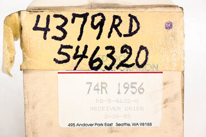 Mack 4379-RD546320, RD-5-4632-0, 74R 1956 Red Dot Air Dryer Receiver NOS