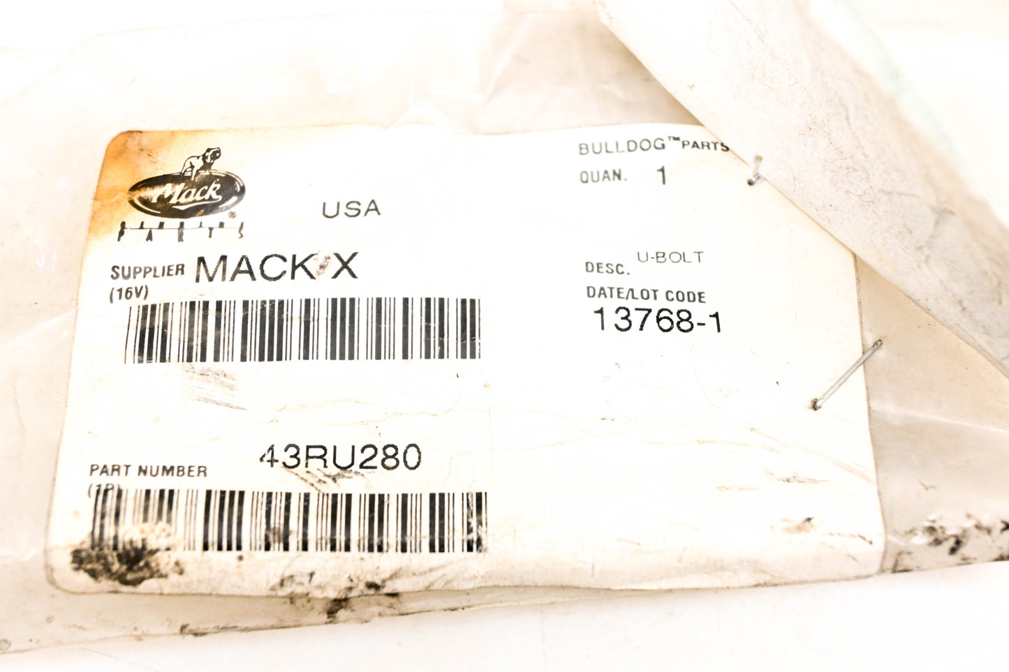 Mack 43RU280 Air Tank U-Bolt NOS