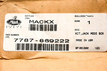 Mack 7787-869222 Jack Mode Box Assembly NOS