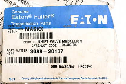 Mack 3088-20107 Shift Valve Medallion NOS