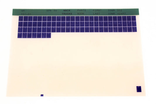 Mack MR031-01 33MR322 - 33MR424P7 Parts Microfiche NOS