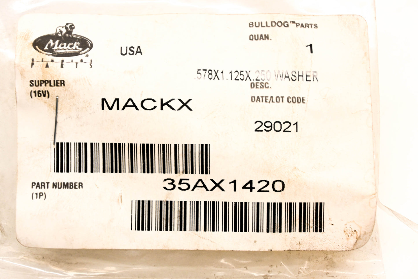 Mack 35AX1420 Washer NOS