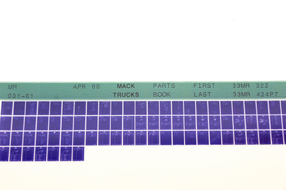 Mack MR031-01 33MR322 - 33MR424P7 Parts Microfiche NOS
