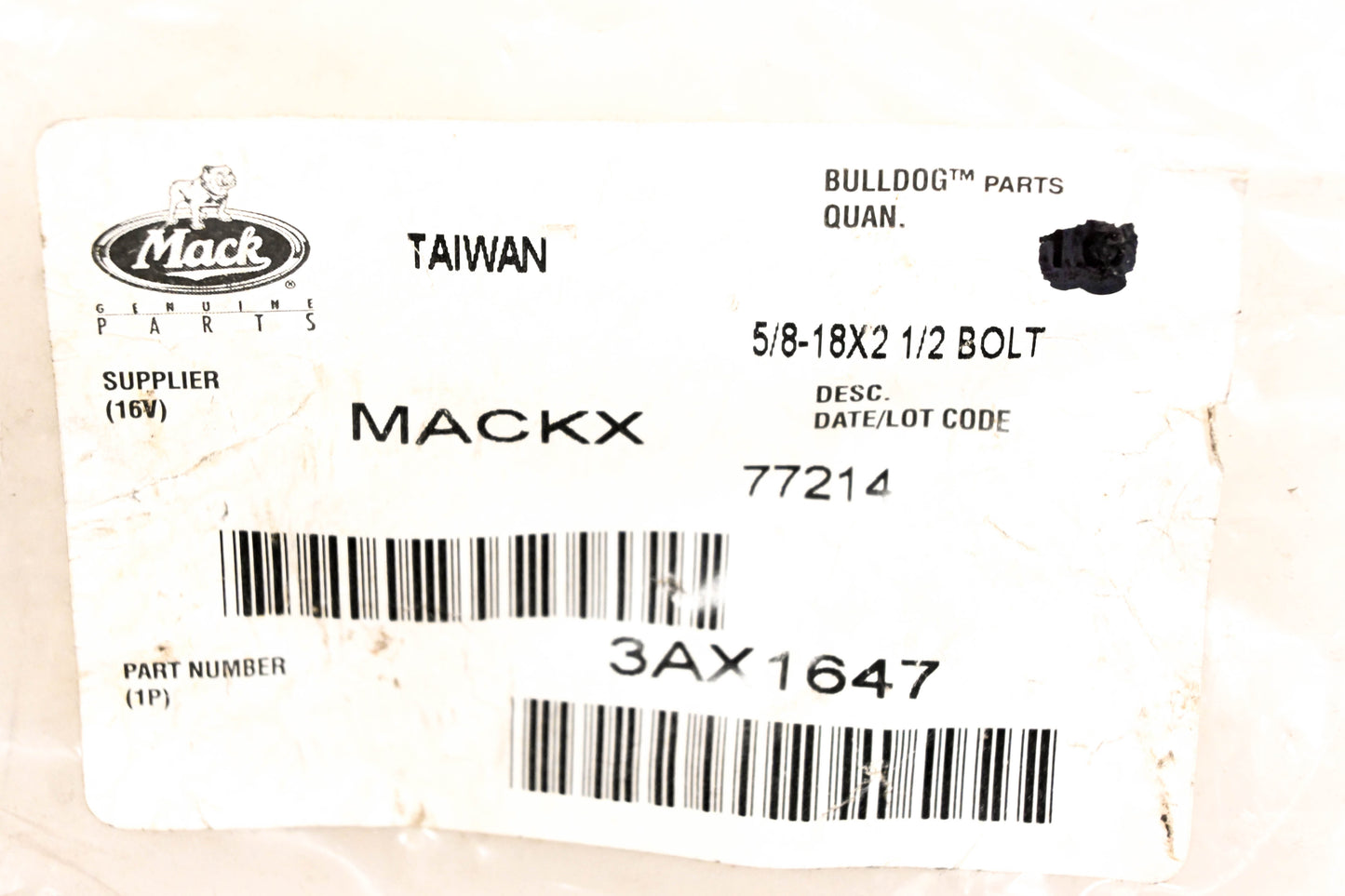 Mack 3AX1647 Bolt NOS