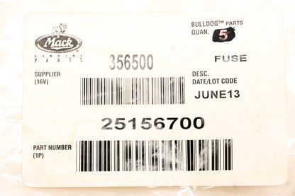 Mack 25156700 30amp Fuse NOS