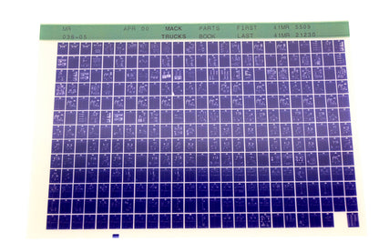 Mack MR036-05 41MR5509 - 41MR21230 Parts Microfiche NOS