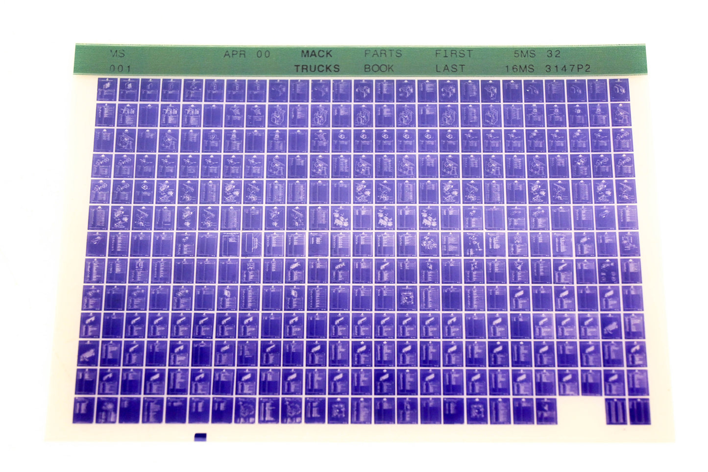 Mack MS001 5MS32 - 16MS3147P2 Parts Microfiche NOS