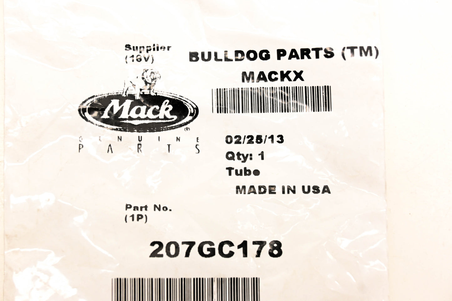 Mack 207GC178 Fuel Line Tube NOS