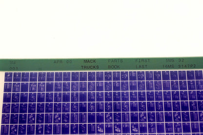 Mack MS001 5MS32 - 16MS3147P2 Parts Microfiche NOS