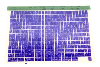 Mack MT006 5MT537M7 - 7MT83000 Parts Microfiche NOS