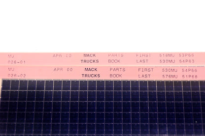 Mack MU026-01, MU026-02 518MU53P66 - 576MU51P68 Parts Microfiche Lot of 2 NOS