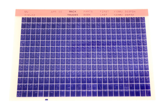 Mack MU018-02 113MU-303P34 - 120MU26P32 Parts Microfiche NOS