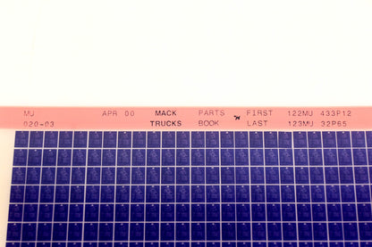 Mack MU020-03 122MU433P12 - 123MU32P65 Parts Microfiche NOS