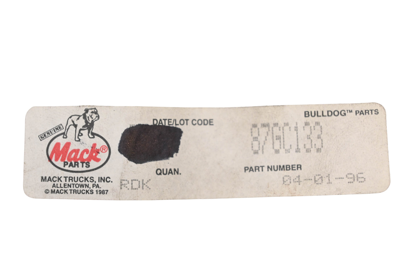 Mack 87GC133 Washer NOS