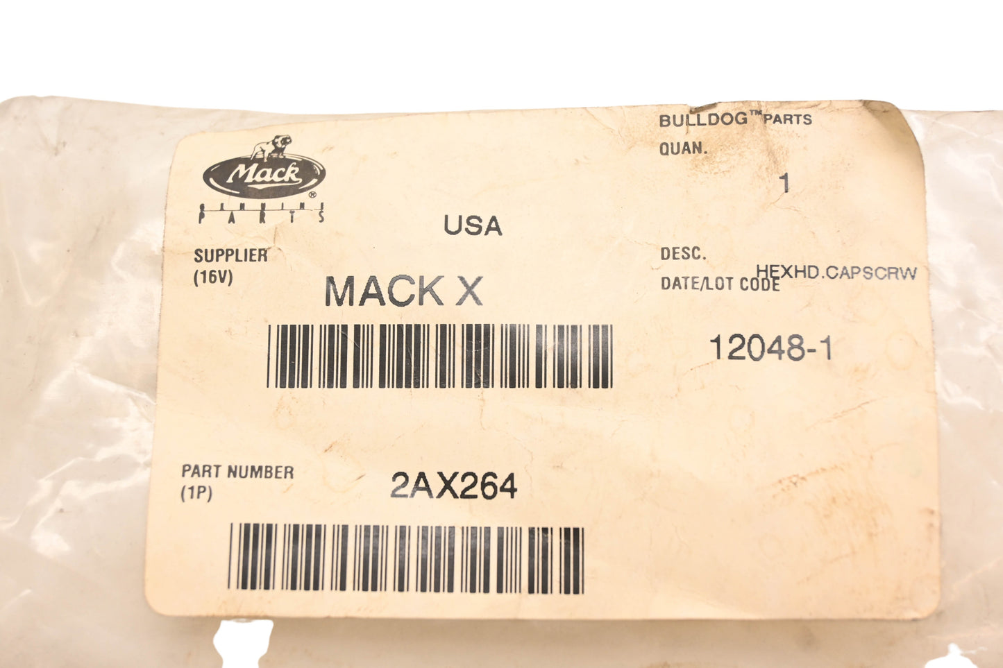 Mack 2AX264 Hex Head Cap Screw NOS