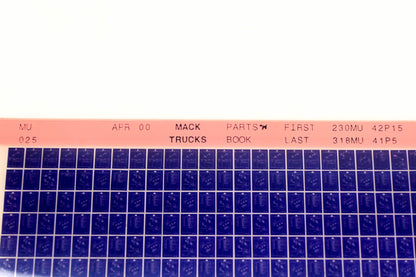 Mack MU025 230MU42P15 - 31MU41P5 Parts Microfiche NOS