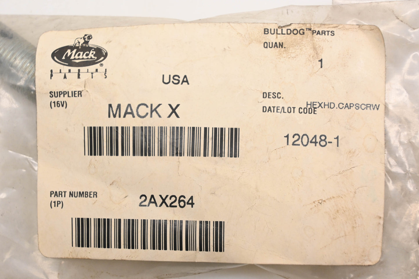Mack 2AX264 Hex Head Cap Screw NOS