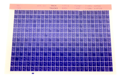 Mack MU029 718MU42P38 - 770MU41P720 Parts Microfiche NOS