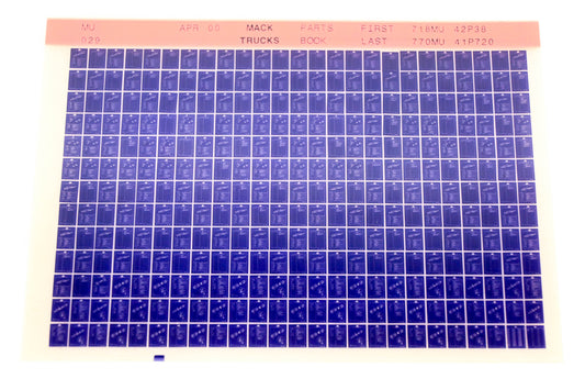 Mack MU029 718MU42P38 - 770MU41P720 Parts Microfiche NOS